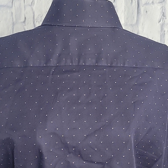 CIRCLE OF GENTLEMEN Blue with‎ Tan Dots Taurice Dress Shirt 42/16 1/2 inches - Picture 7 of 8